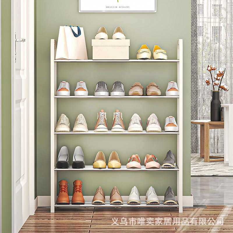 Zapatero para la entrada, pedido mínimo de una pieza, solución de almacenamiento de zapatos simple para dormitorios y uso doméstico, zapatero de varias capas con montaje fácil y a prueba de polvo.