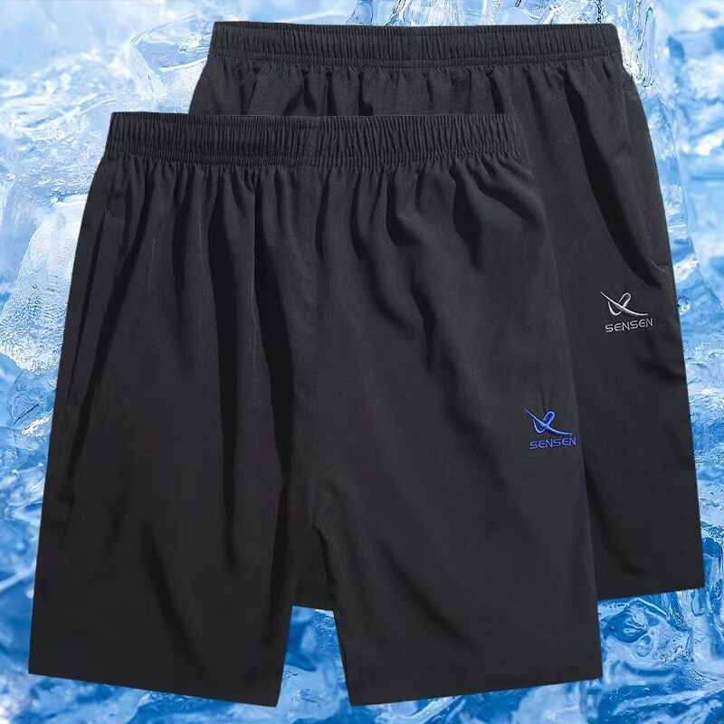 Summer Men's Sports Casual Shorts Stretch Black Quick-Drying Pants Market Temple Party Set Night Market Running Shorts