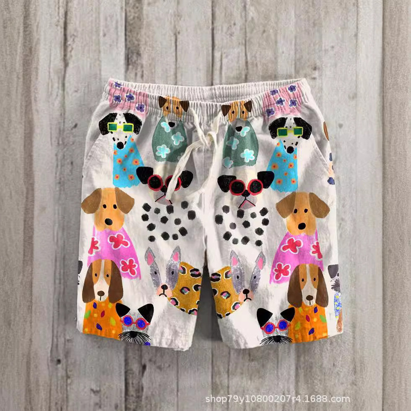 266 new European and American cross-border trade trend 3D digital printing loose trend shorts rope a generation of hair 266 new European and American cross-border trade trend 3D digital printing loose trend shorts rope a generation of hair