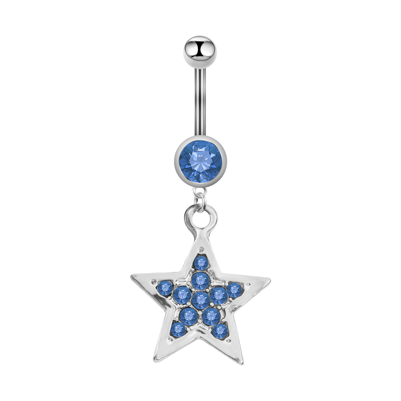 Piercing per ombelico in acciaio inox chirurgico a stella_voghion.com