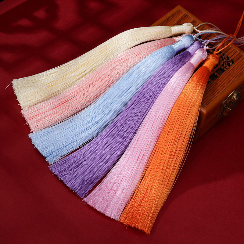 15cm de línea delgada borla ropa de estilo antiguo espiga colgante abanico de grupo borla colgante hecho a mano diy chino nudo nacional accesorios de espiga