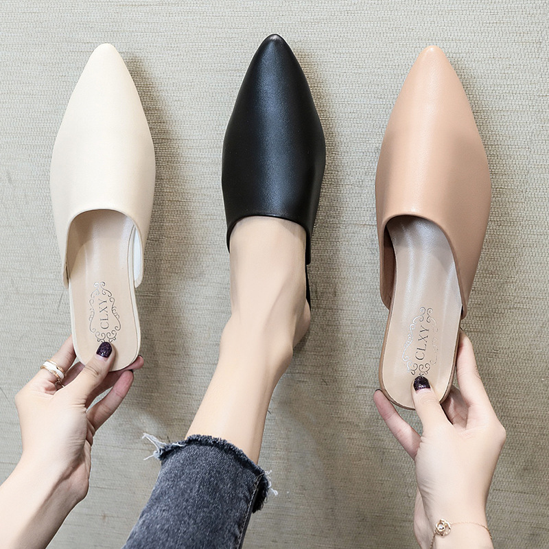 Baotou Half-Slippers 2026 New Summer Trendy Chunky Low-Heeled Women's Sandals Mules Slip-On Outdoor Wear for Women Baotou Half-Slippers 2026 New Summer Trendy Chunky Low-Heeled Women's Sandals Mules Slip-On Outdoor Wear for Women