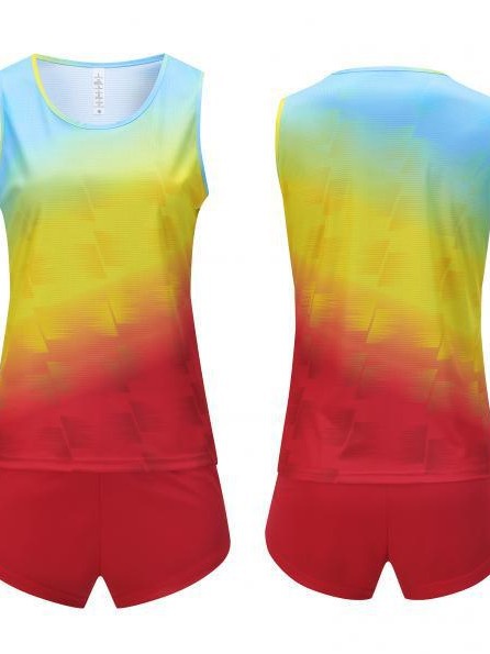 Nuevo traje de pista y campo de deportes traje de prueba de obstáculos traje de entrenamiento de chicas maratón 8318