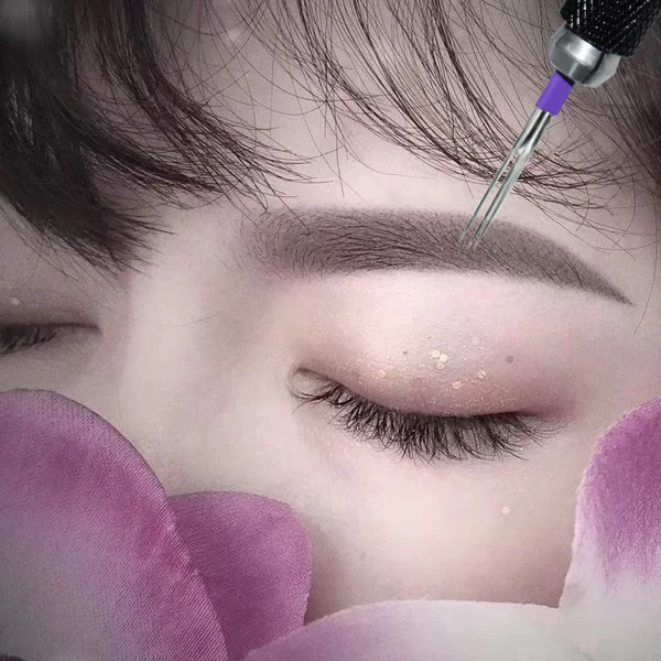 Embroidery fog needle eyebrow needle golden triangle round three needle embroidery needle god three closing needle manual fog eyebrow pigment needle piece