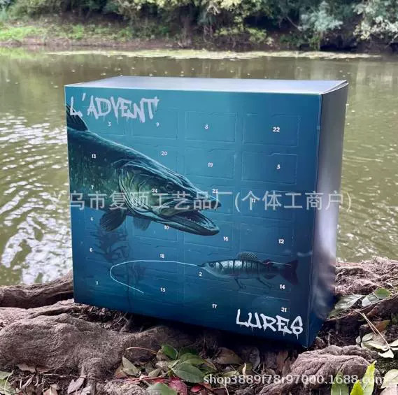 Трансграничный новый L'ADVENT'LURES 2024, рождественский рыболовный крючок, слепая коробка, адвент-календарь, креативное рыболовное хобби
