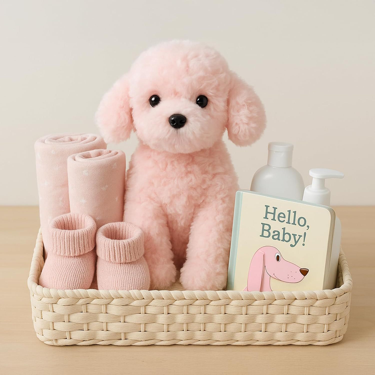 Caricatura personalizada rosa lindo juguete de peluche para perros tibia muñeca mascota logotipo personalizado regalo tranquilizador image 4