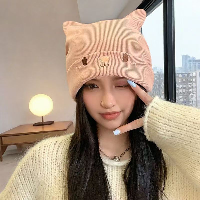 帽子女款2025新款秋冬季孕妇产后月子帽可爱女士加绒保暖堆堆冷帽|undefined