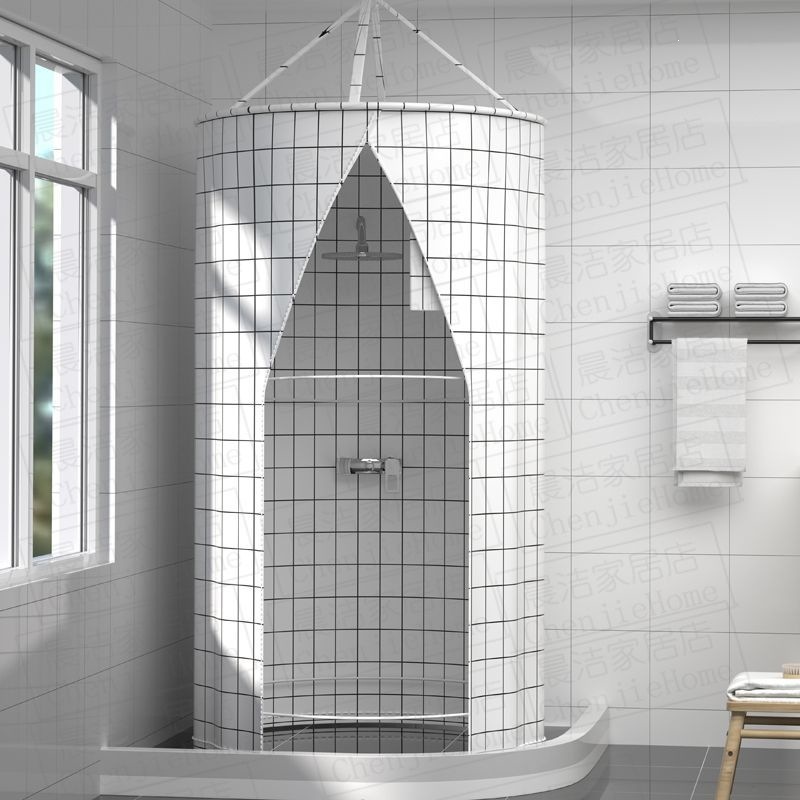 Winter round shower curtain, extra thick and warm, for home use, cold-proof, warm and waterproof