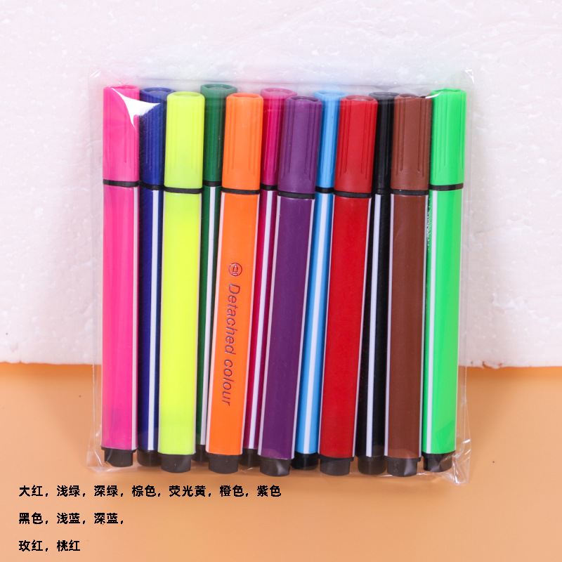 Set de 12/24 Pinceles Acuarela Triangulares – Lavables para Niños y Estudiantes