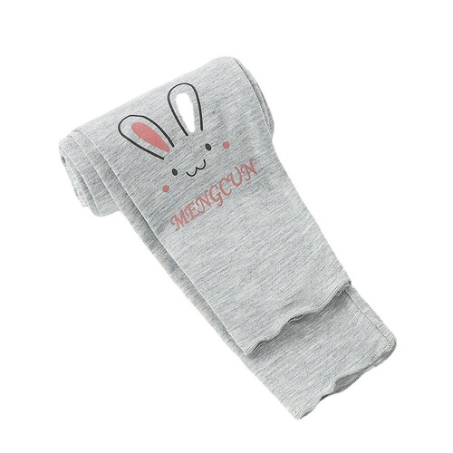 2025 Spring Thinner Girl Child Modal Leggings for Young Children Cute Mushroom Edge Elastic 9/10 Pants