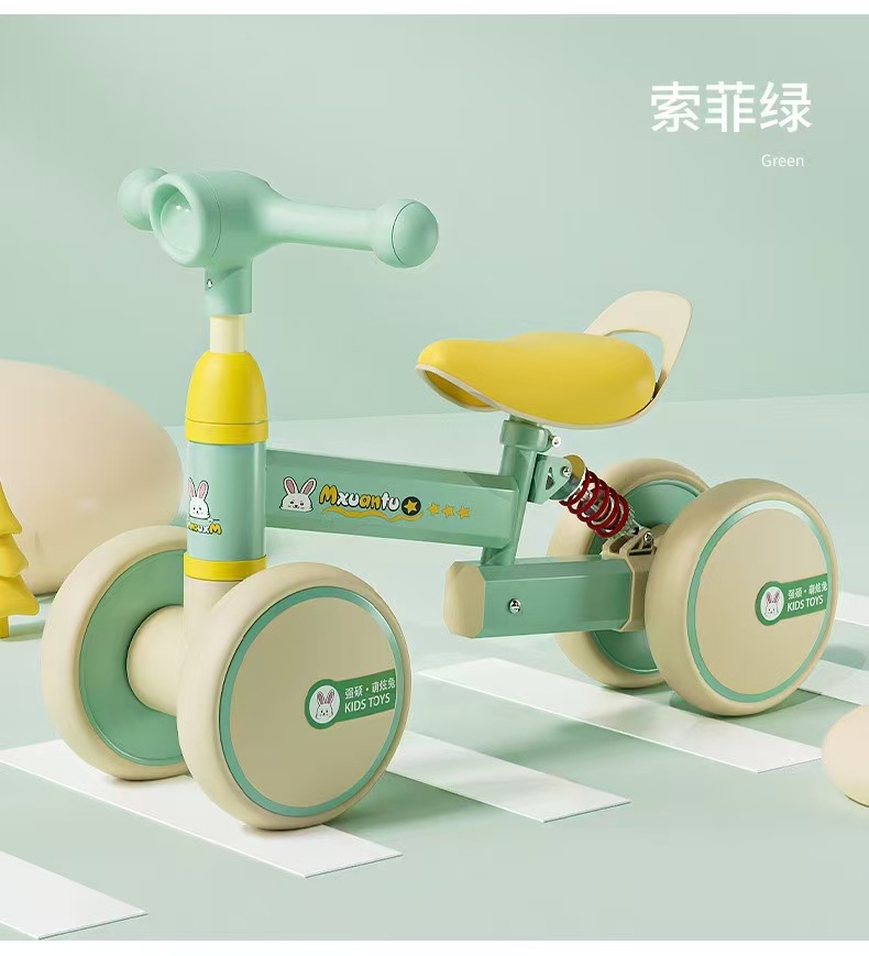 Bicicleta de equilibrio con amortiguación para niños de 1 a 3 a 6 años, patinete de dos ruedas para niños pequeños, andador para bebés, patinete deslizante para niños.