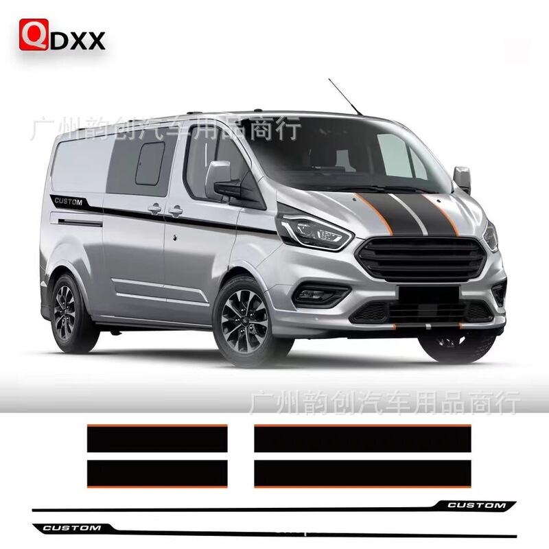 6PCS. S0117 Car Hood Side Skirt Rear Door Sticker Fu T Transit Tourneo Custom Camper