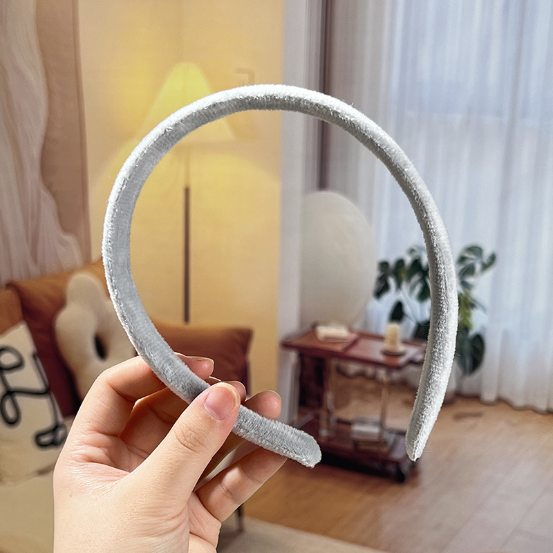 Bandera de cabello diy semiacabado de cabello mujer otoño invierno color caramelo tocado de peluche botón de mano peluche tocado de peluche