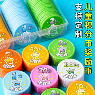 Children's bonus points training class kindergarten points card primary school students exchange coins can add logo free design