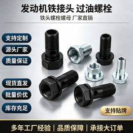 发动机铁接头 过油螺栓 铁头螺栓螺母厂家直销