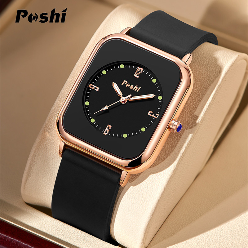 Poshi reloj mujer estudiante reloj de mujer de moda coreana simple reloj de cuarzo reloj de los hombres reloj de pareja