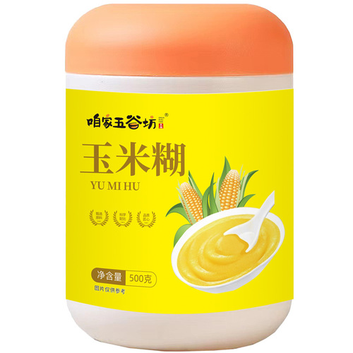 Corn paste 500g/can, yam, corn paste, Hericium, yam, corn paste, puffed corn flour, our Wugufang