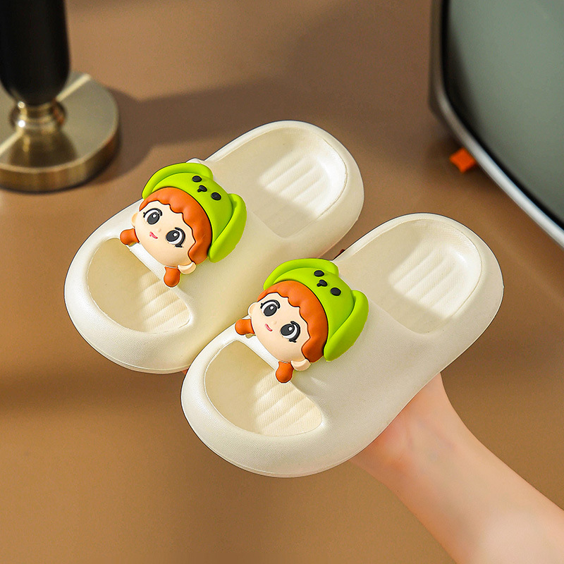 Niños zapatillas EVA para niños verano bebé antideslizante niñas suela suave duradera interior lindas zapatillas hermano mayor