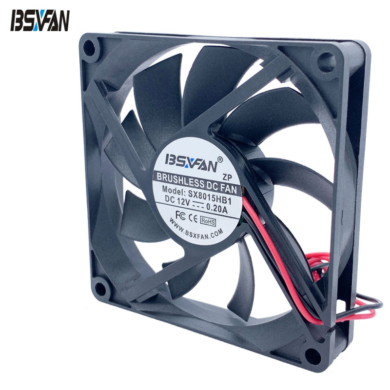 8015 cooling fan 12v 24v double ball PWM speed regulating integrated machine cooling power supply silent fan