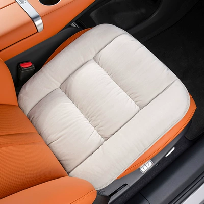 Car Rear Thickened Plush Flannel – Seat cushion, seat cover - checkered-flannel-off-white-front-row-1-piece