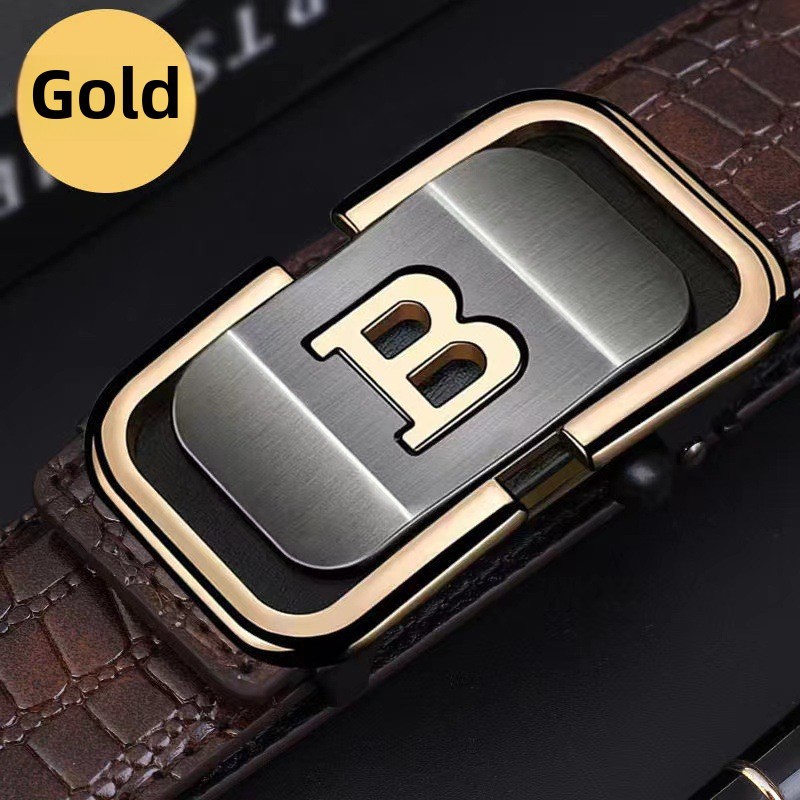 Gürtel Herren Neu Herren Automatik Zahnloser Rindsledergürtel Fashion Business Elite Anzughose Gürtel Internet Beliebt auf Lager_voghion.com