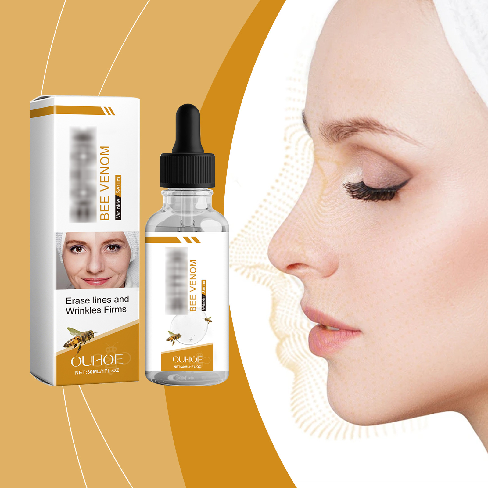 Ouhoe Bee Venom Moisturizing Essence Softening, Moisturizing, Hydrating, Clear and Revitalizing Essence