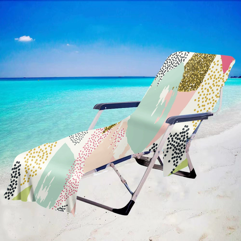 Полосатый пляжный стул крышка кресло полотенце пляжное полотенце 3D цифровая печать микрофибры банное полотенце карман