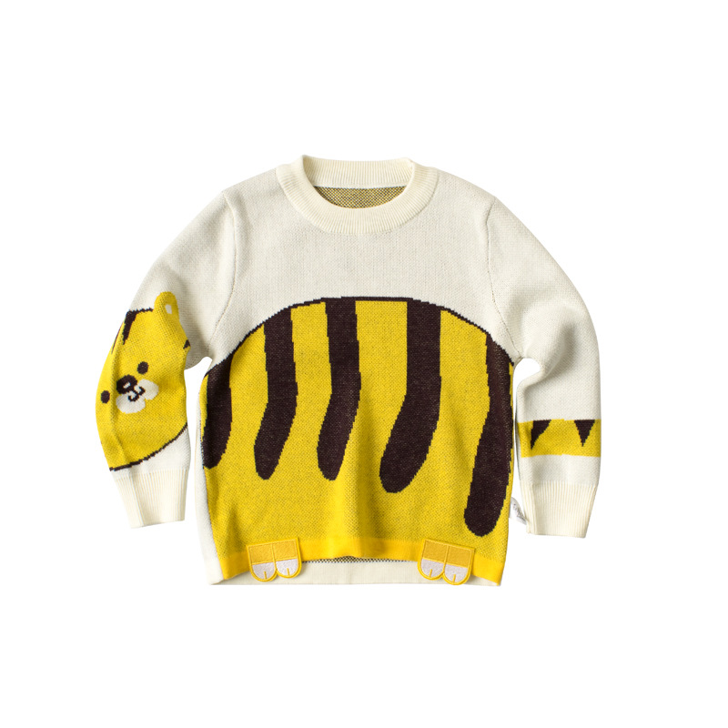 Ser Superior ropa para niños nuevo otoño e invierno cálido suéter de los niños de estilo coreano de dibujos animados suéter del bebé image 5