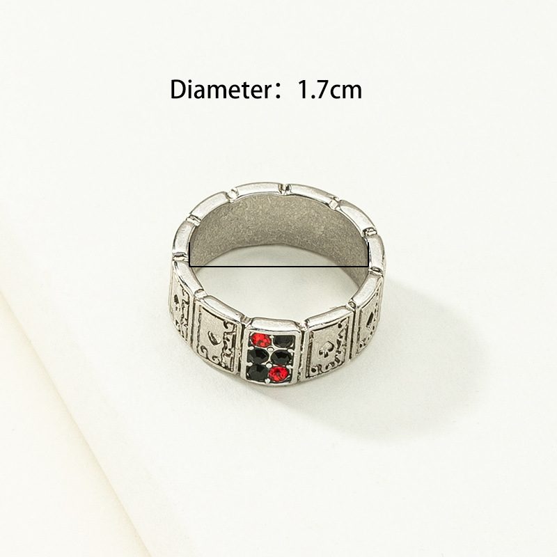 Fashion Geometric Playing Card Alloy Rings display picture 6