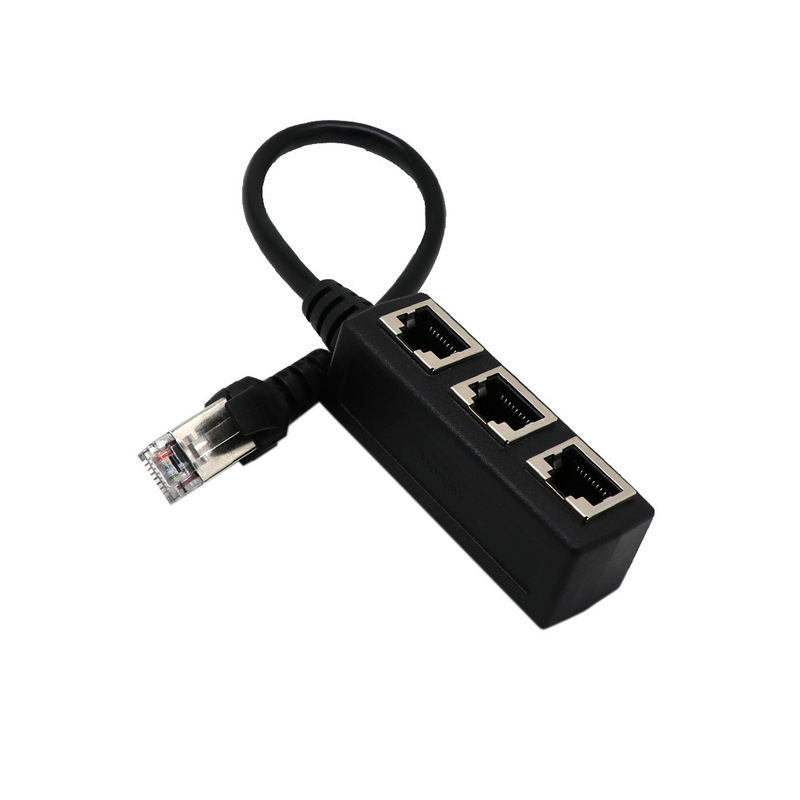 RJ45 network one minute three extension cable Fast Ethernet cable adapter network cable splitter 1 male to 3 female RJ45 network one minute three extension cable Fast Ethernet cable adapter network cable splitter 1 male to 3 female