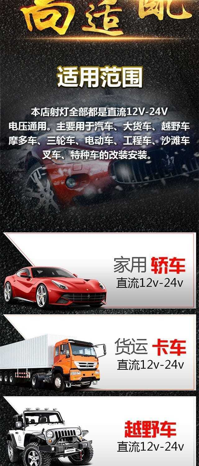 12V 24V Reversing Light Engineering Vehicle Forklift Front Headlight Modified Fog Light Truck Led Spotlight Super Bright Spotlight