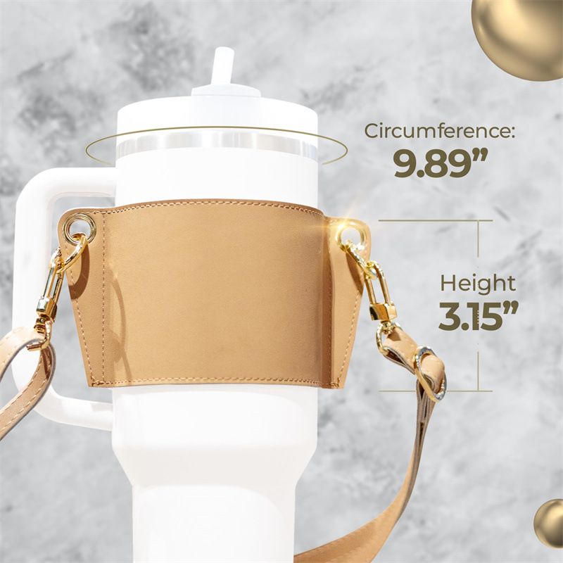 水瓶架皮革背帶