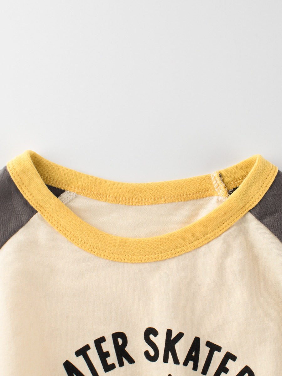 27kids verano nueva ropa para niños dibujos animados coreanos para niños camiseta impresa de manga corta para niños top raglán para bebés al por mayor image 3
