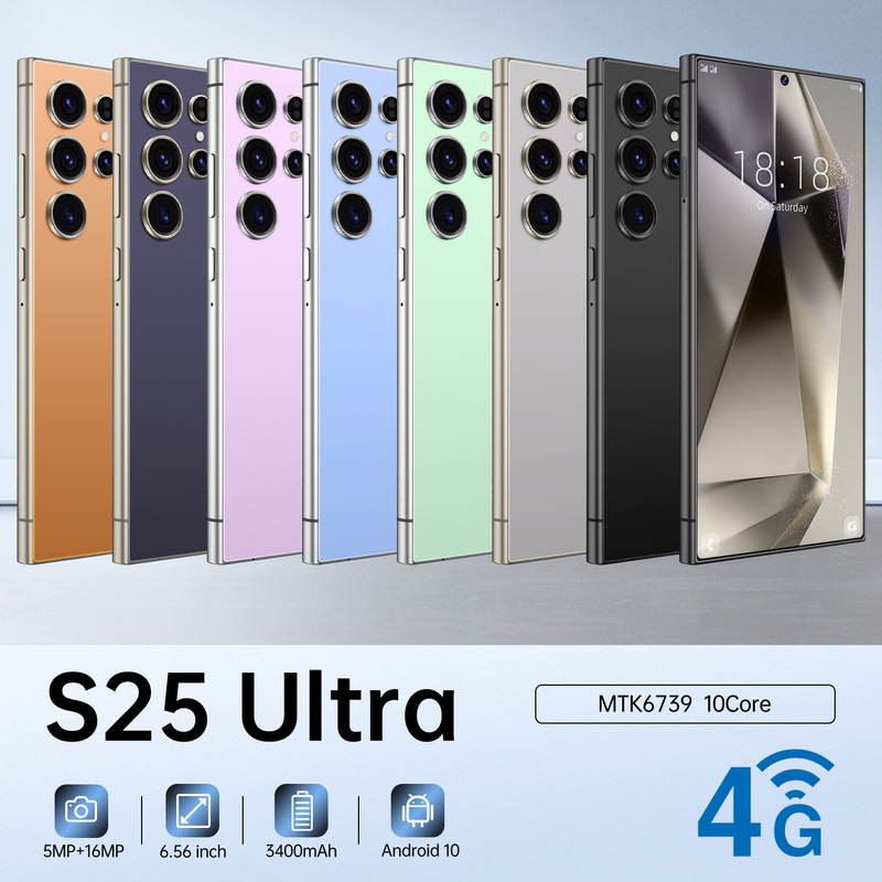 Cross-Border Mobile Phone S25 Ultra with Built-In Pen 3+64Gb Foreign Trade Smartphone True 4g Phone with Perforated Design 7.3inch Large Screen Cross-Border Mobile Phone S25 Ultra with Built-In Pen 3+64Gb Foreign Trade Smartphone True 4g Phone with Perforated Design 7.3inch Large Screen