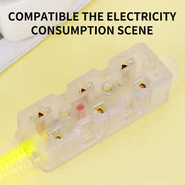 南美洲防摔美式二扁插透明3m5m8m10m15m20m25m延长线插座排插插板