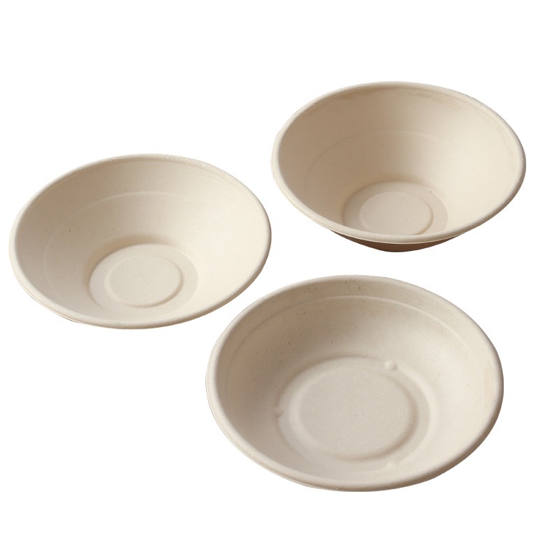 50-Pack Round Paper Bowl Set with Lid – Heavy-Duty Home Tableware Plates Kit