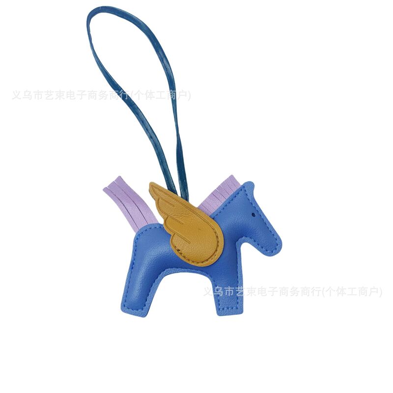 跨境热销小马挂件PU皮革包包挂饰汽车钥匙扣天使飞马包挂件小礼品|undefined