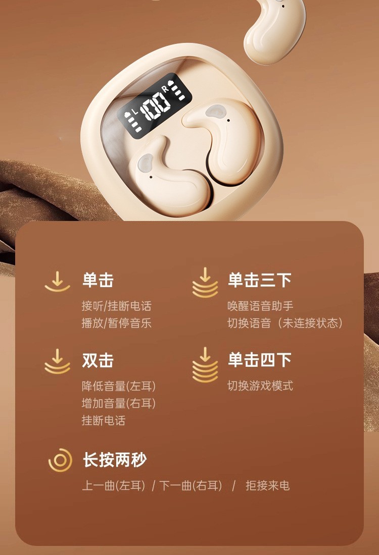 Cross-Border Earphones 2025 New Model Berlin Sound In-Ear Bluetooth Earphones Comfortable Long-Wearing Invisible Mini Earphones