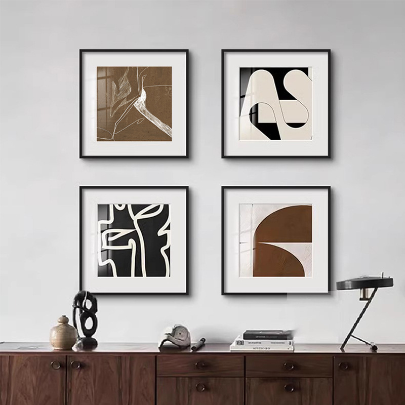 Modern Minimalist Abstract Dining Room Decorative Painting Art Creative High-End Living Room Bedroom Bedside Hanging Mural