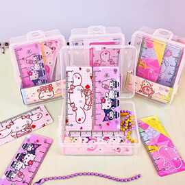 迷你掌心尺学习用品方便便携卡通尺文具挂件拼图尺子混搭批