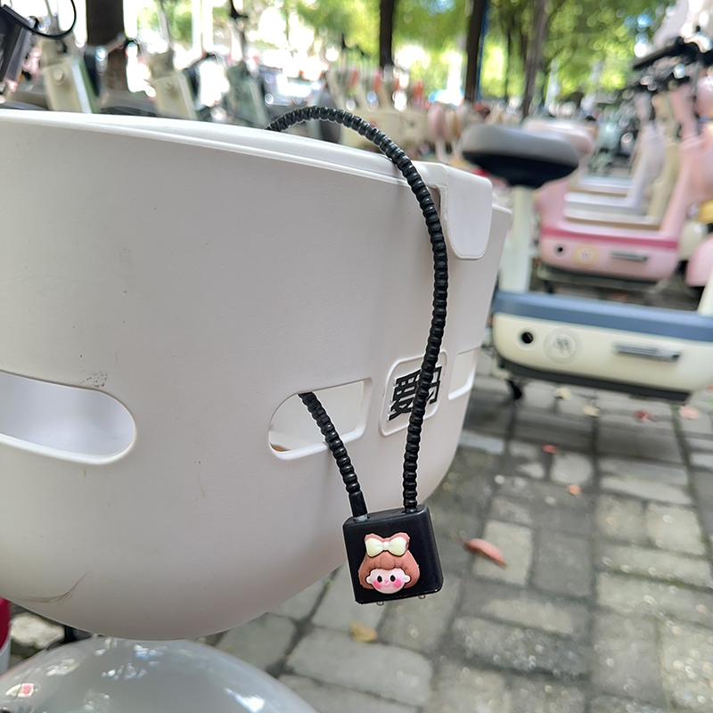 [Fang language] electric battery car basket lock aluminum alloy front basket car basket wire rope key lock anti-theft lock
