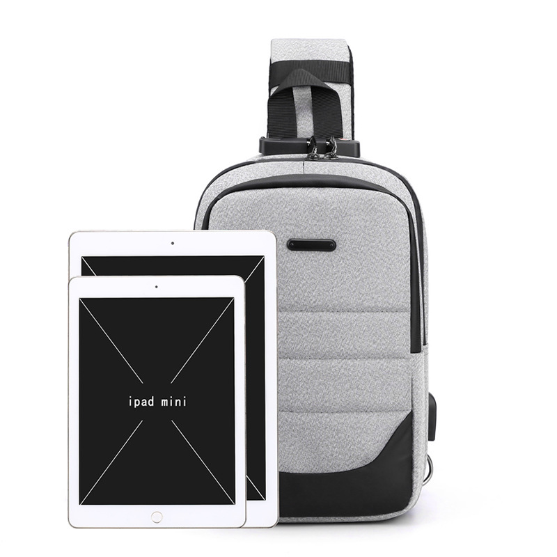 Manufacturer Wholesale 2026 Casual Men's Chest Bag New Model Password Lock Single Shoulder Crossbody Bag Large Capacity Tablet Bag