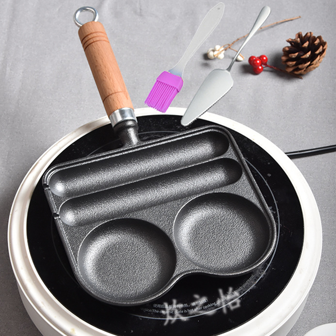 오렛과 소시지 겸용 프라이팬 + 주걱 오일 브러쉬