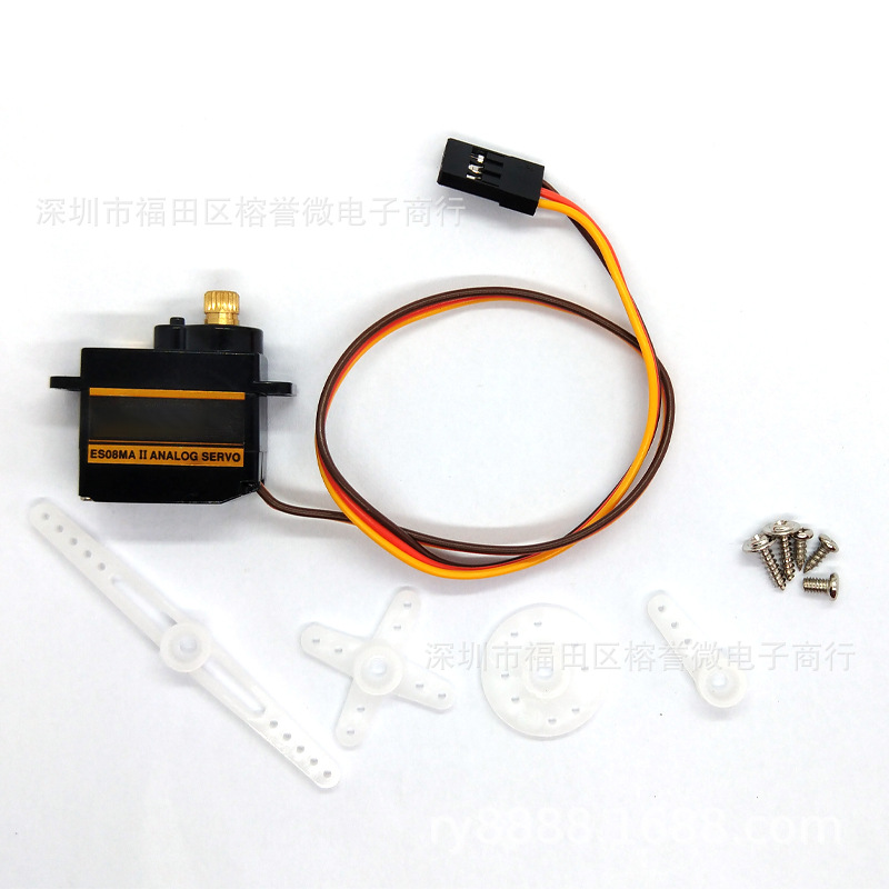 ES08MA 12g/ 1.8kg/10sec 金属齿微型舵机 ES08MA伺服器12G