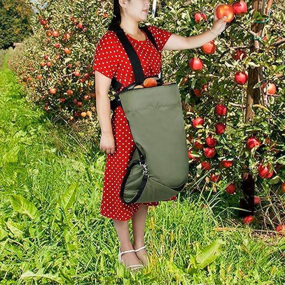 Frutas y verduras transfronterizas delantal de recolección de jardín bolsa de recolección de cosecha bolsa de almacenamiento de frutas de bolsillo profundo bolsa de recolección de jardinería
