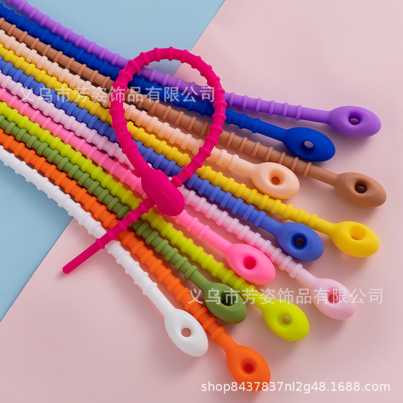 21CM Silicone Tadpole Tape Storage Data Cable Rainbow Trapped Rope with Dripping Glue DIY Accessories Line Tape 21CM Silicone Tadpole Tape Storage Data Cable Rainbow Trapped Rope with Dripping Glue DIY Accessories Line Tape