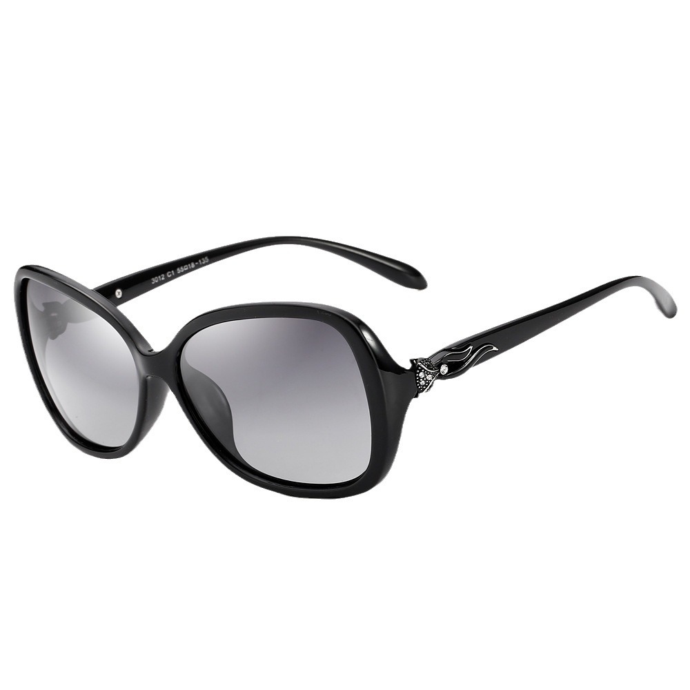 Gafas de sol polarizadas de la cabeza del zorro de las mujeres gafas de sol a prueba de rayos UV gafas de sol del conductor del diamante 3012