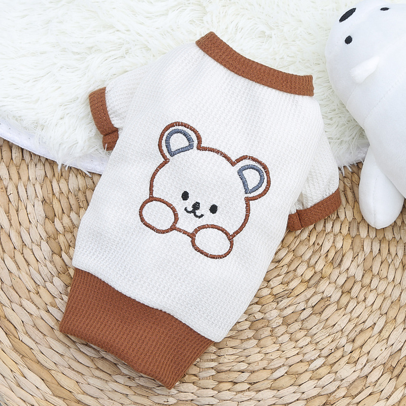 Camiseta con falda para mascotas, camiseta para parejas, osito de peluche, ropa para perros medianos_voghion.com