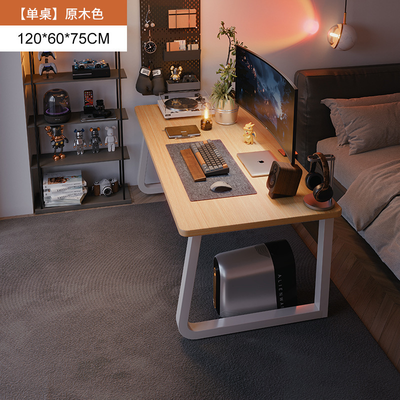 Mesa de computadora de cama mesa de escritorio mesa de trabajo simple moderna dormitorio simple escritorio de escritorio rectangular