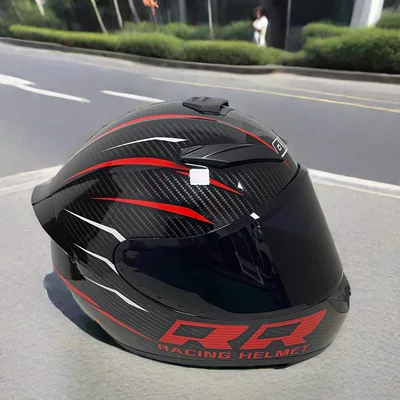 Motosiklet kaskı (dəbilqə) — Vehicle and Motorcycle Riding Safety Helmet - dynamic-double-r-black-lenses-l-head-circumference-57-58-weight-60-65kg
